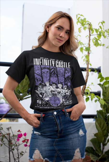 Футболка для хлопчика з аніме принтом Вбивця демонів оверсайз (зріст від 165 до 180) Чорний AnimeJ0350m Дніпро - фото 4