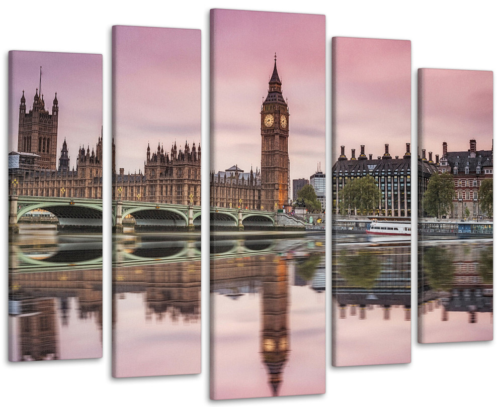 Модульная картина в гостиную / спальню Лондон Art-440_5 ( 80х118см ) 90х132 см Киев - изображение 1