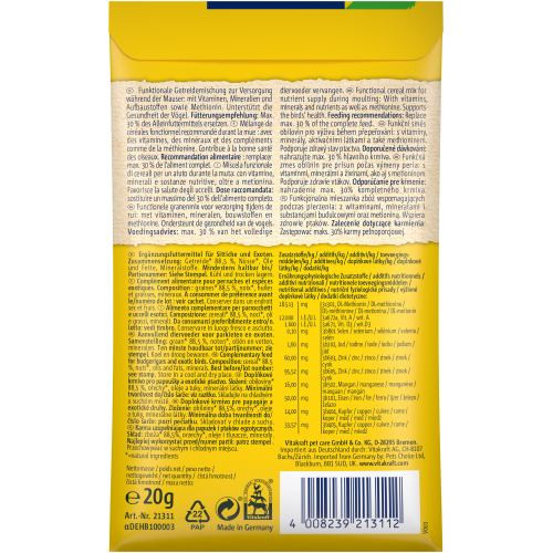 Витаминизированная добавка Vitakraft Mauserhilfe для волнистых и экзотических попугаев во время лень в виде семян 20 г Киев - изображение 3