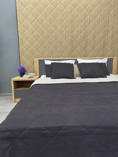 Покрывало стеганое Decorator Sparta Diamond ромб 240х260 см графитовый (85-062) Киев - изображение 4