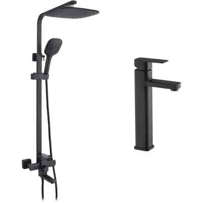 Душовий гарнітур Kroner Edelstahl Kubus-SCH063 + змішувач Edelstahl Kubus-SCH010-3 (CVS30177) Вінниця