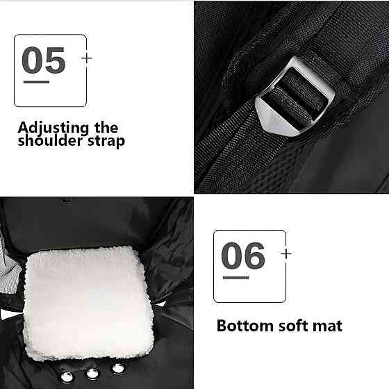 Рюкзак для транспортування кішок та собак RESTEQ, що дихає рюкзак для домашніх тварин з ілюмінатором Київ