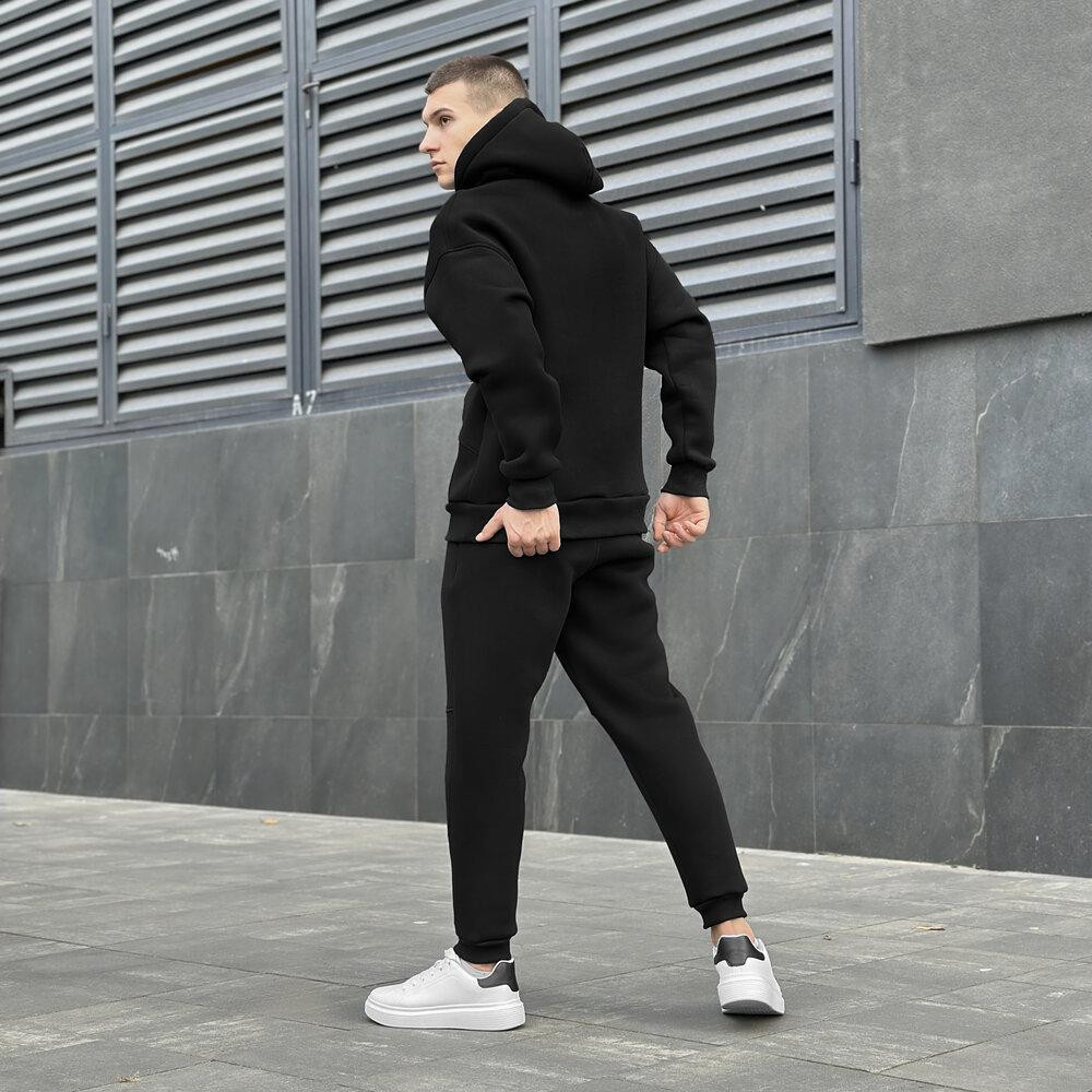 Чорний чоловічий спортивний костюм осінь/зима з капюшоном Pobedov Space Київ - фото 10