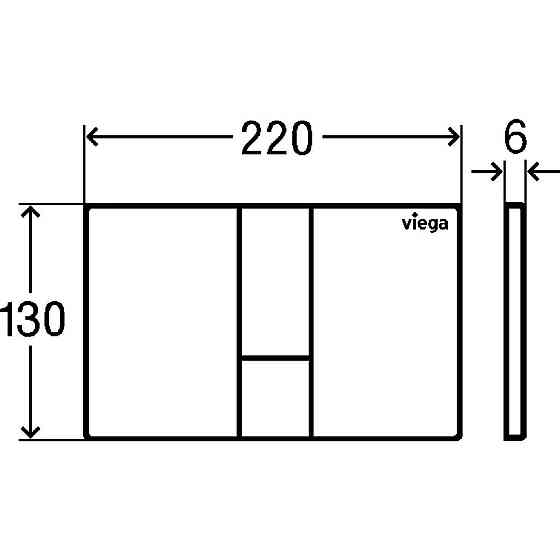 Панель змиву Prevista д/бачків Visign for Style 24, чорний, Viega 773304 (000019913) Київ