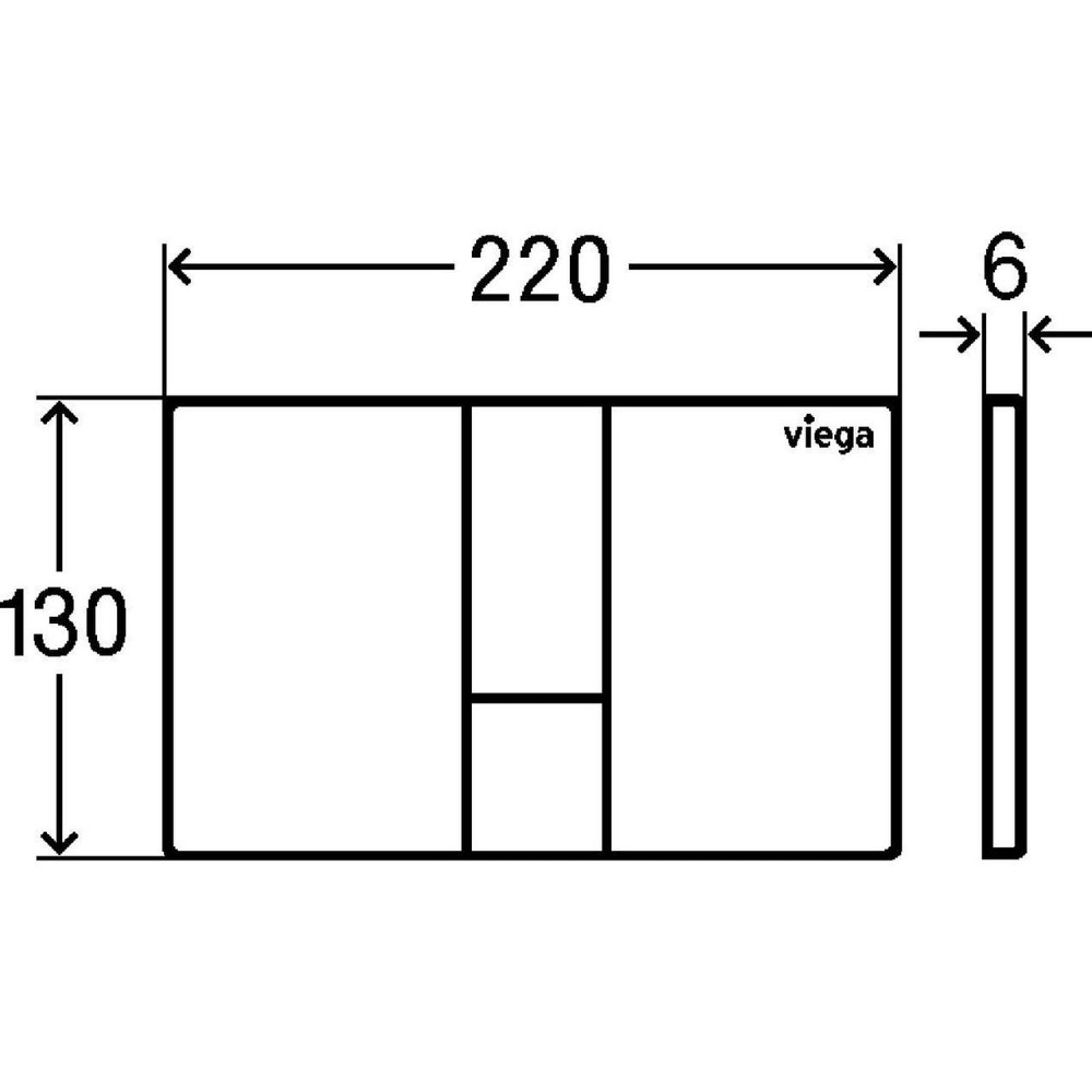 Панель змиву Prevista д/бачків Visign for Style 24, чорний, Viega 773304 (000019913) Київ - фото 2