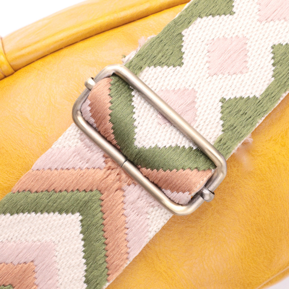 Удобная женская слинг сумка через плечо из экокожи Vintage sale_15118 Желтый Киев - изображение 6