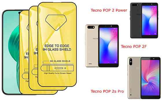 Захисне скло DefenzoGlass для Tecno POP 2 Power, POP 2F, POP 2s Pro – подвійна міцність Київ