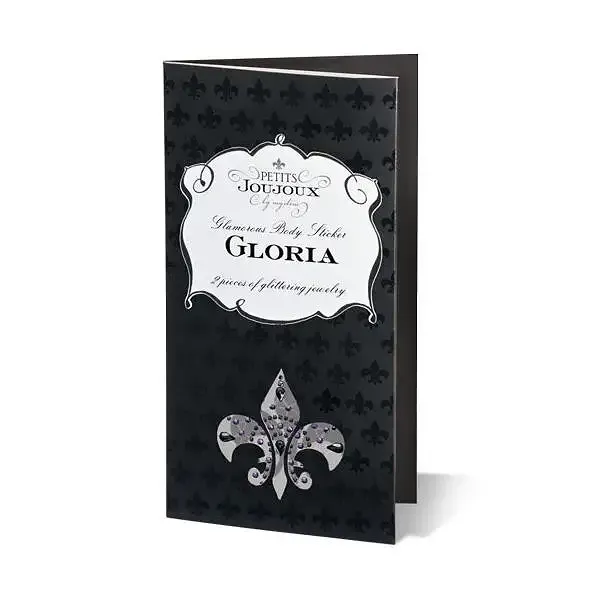 Пестіс з кристалів Petits Joujoux Gloria set of 2 - Black/Pink, прикраса на груди Львів - фото 2