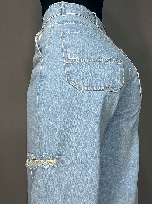 Джинси жіночі XRay 241-7374 skater jeans банани рвані блакитні, блакитний, 40, 40, 82 см, 112 см Київ - фото 6