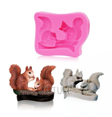 Молд силиконовый Белка 80 на 65 мм розовый Киев - изображение 3
