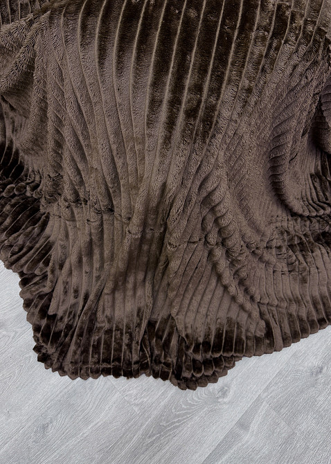 Плед-покривало смужка Шарпей 220х220 см (+-10см) Венге (87-197) Київ - фото 8