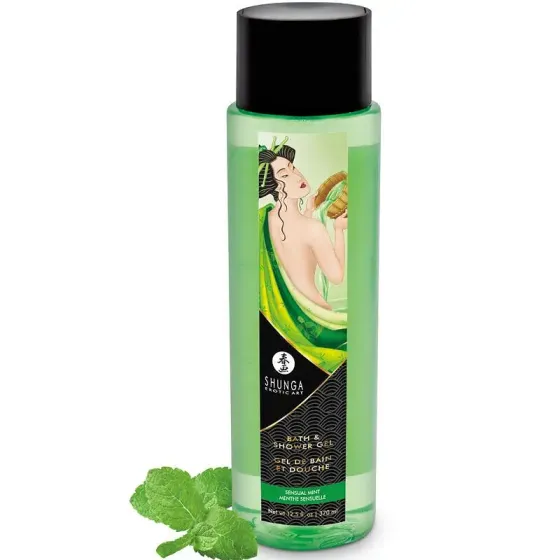 Гель для душу Shunga Shower Gel – Sensual Mint (370 мл) з рослинними оліями та вітаміном Е Львов
