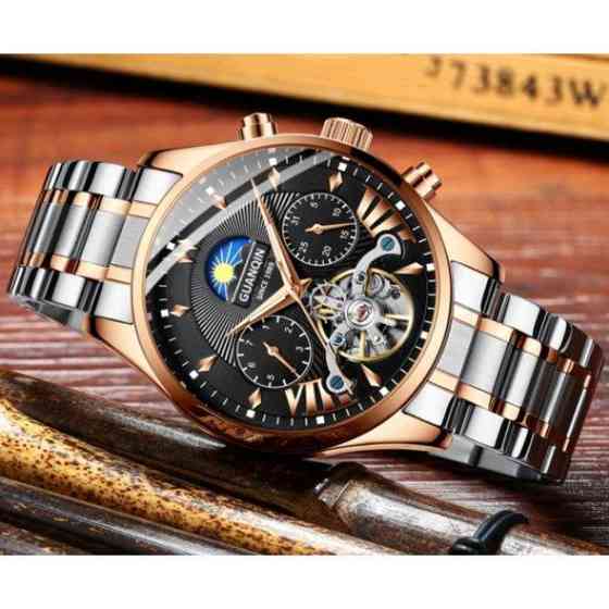 Чоловічий наручний годинник Guanquin Prestige Gold Вінниця