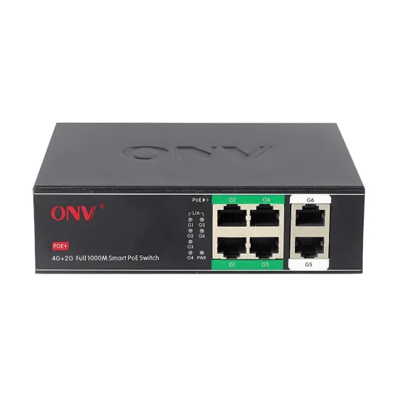 PoE-комутатор некерований гігабітний 6-портовий ONV-H3064PS з 4 портами PoE (73-00063) Київ