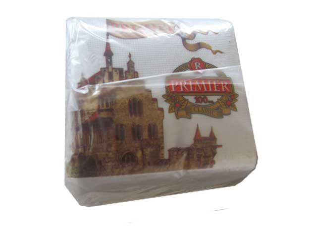 Серветка 100арк Прем'єр однотонна (10 пач.) Харків - фото 1