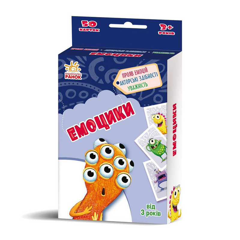 Развивающая детская карточная игра «Эмоцики» 1390004, 50 карточек Винница - изображение 1