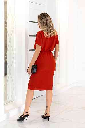 Летнее платье с поясом Fanta Батал 54-56, Терракотовый Киев