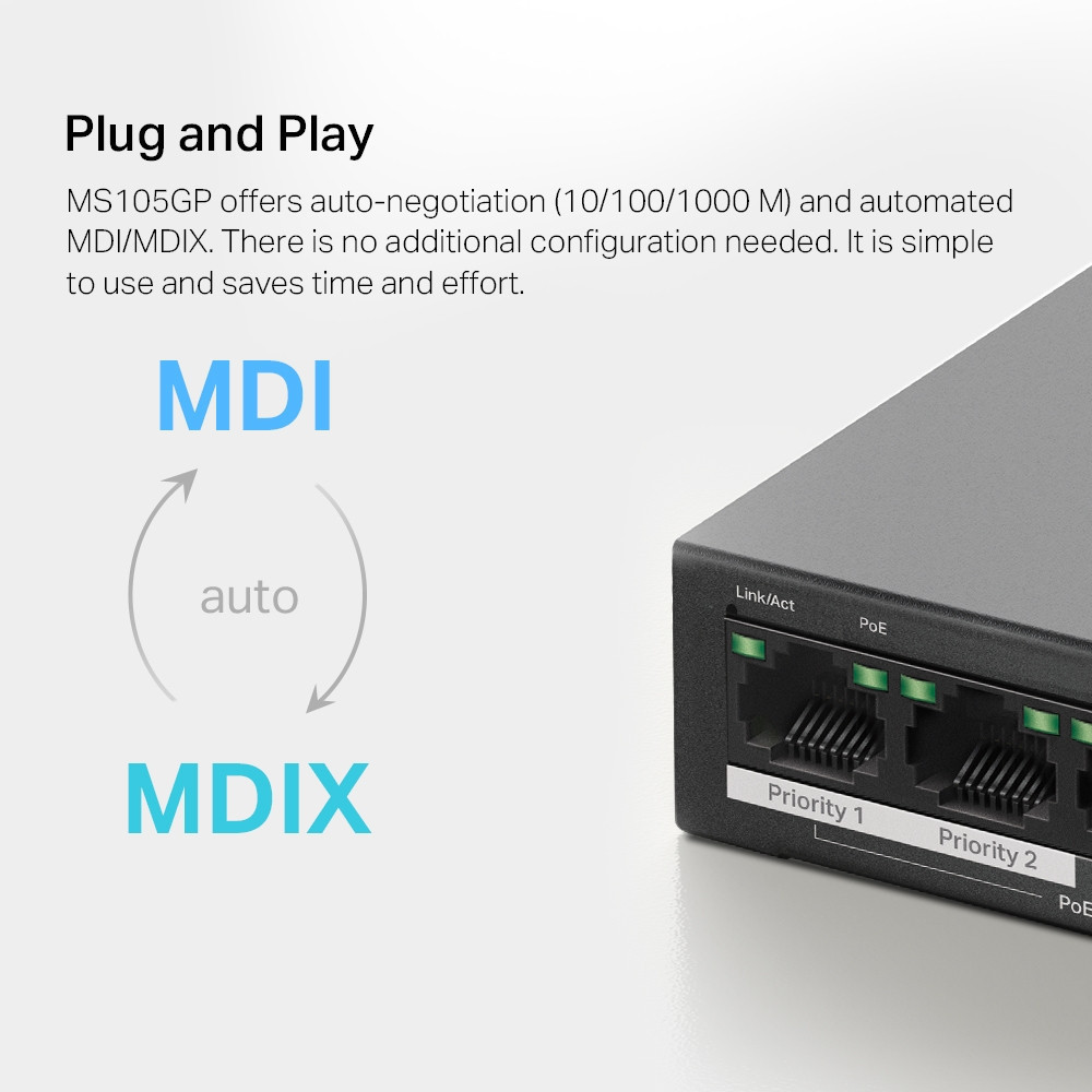Комутатор Mercusys MS105GP ( 13223 ) Харків - фото 2