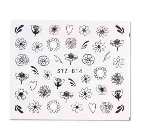 На ногти наклейки черные - размер наклейки 6*5см, инструкция по применению есть в описании Киев