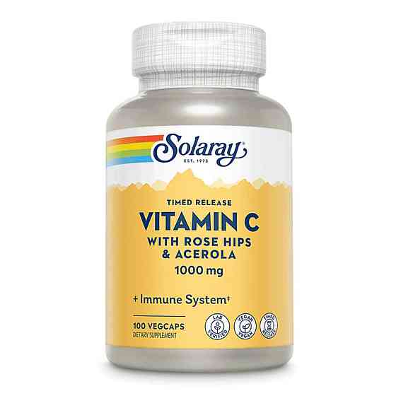 Витамин С Solaray Vitamin C with Rose Hips Acerola 1000 mg 100 vcaps Киев