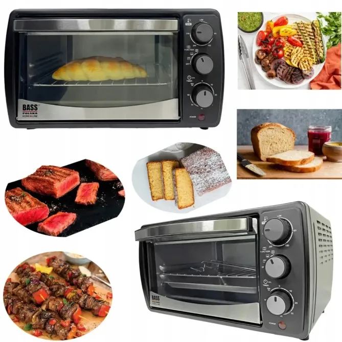 Электрическая печь настольная духовка с грилем и сушкой 15 л 1200W Bass Polska BH 10373 Киев - изображение 5