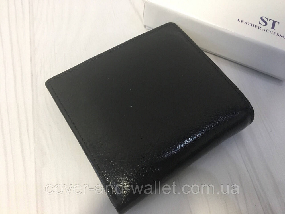 Маленький кожаный мужской кошелек вертикального типа ST B MS-33 Киев - изображение 7