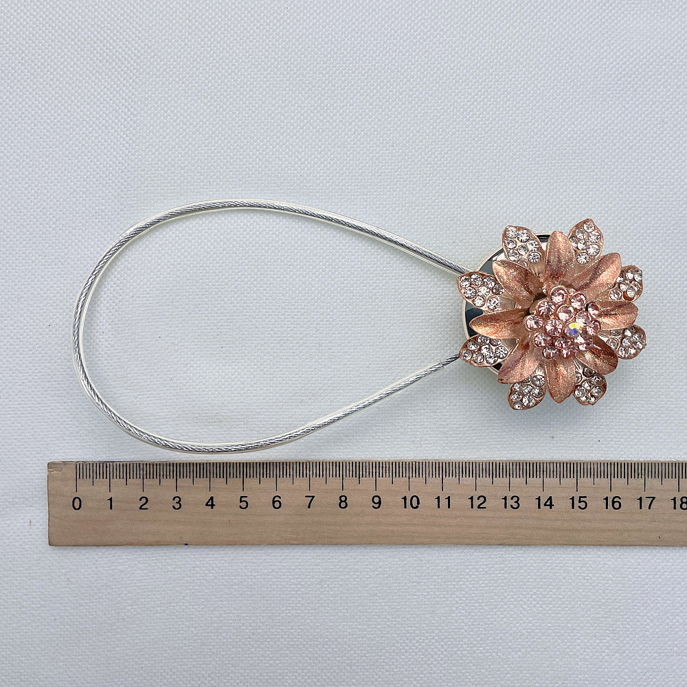 Магніти для штор та гардин "Flowers" набір 2 шт Персиковий (81-191) Київ - фото 7