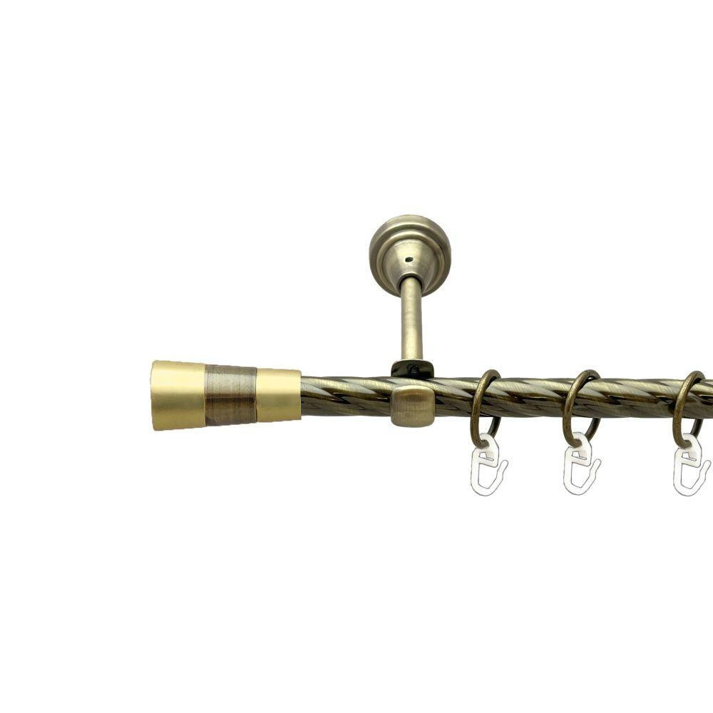 Карниз Orvit Валео металевий однорядний відкритий скручена труба кільце металеве Антик 16 мм 300 см (00-00022292) Львів - фото 1