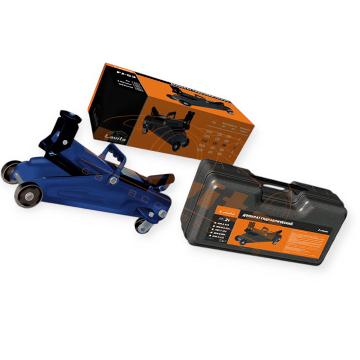 Домкрат гідравлічний підкатний 2 т, 130-330 мм, 7,5 кг (футляр) Мукачево - фото 1