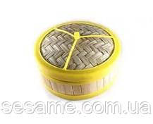 Вонтонница бамбуковая пароварка укреплена пластиком, одноярусная d-18см Харьков - изображение 4