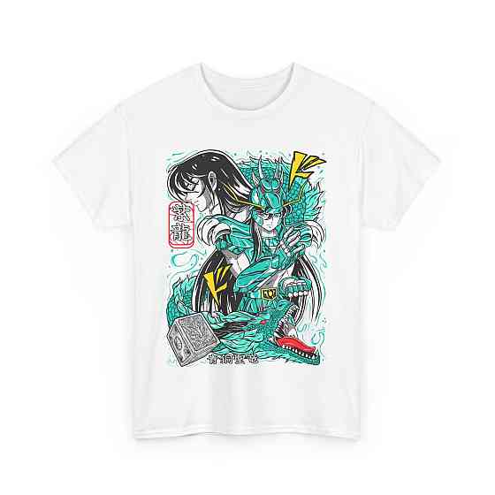 Футболка з аніме принтом Драгон Схірйу Кнігхтс Зодіак оверсайз (S/M/L) Чорний AnimeJ0312 Дніпро