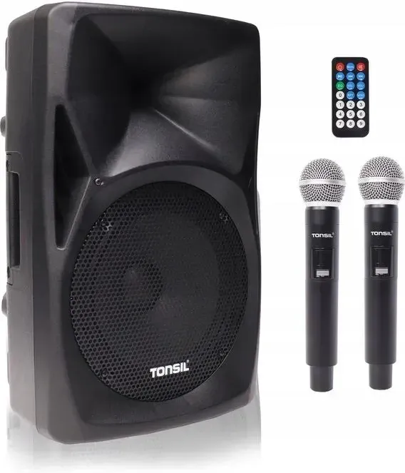 Портативная колонка Tonsil ZP 12 Czarny + 2 Мікрофони bezprzewodowe UHF Киев - изображение 1