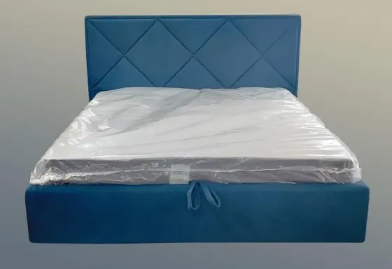 Кровать BNB Двуспальная Pallada Comfort 160 x 200 см Allure С подъемным механизмом и нишей для белья Синий Киев