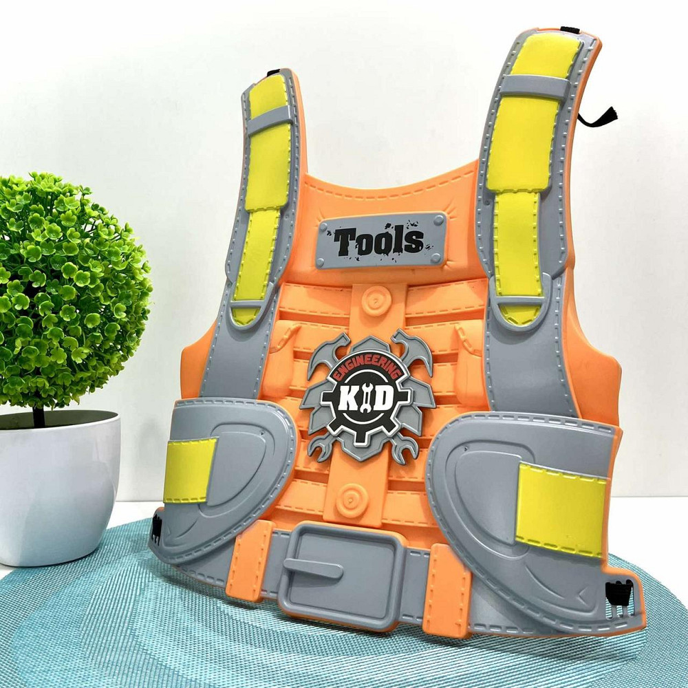 Набір інструментів 19 предметів жилет маска окуляри болти молоток плоскогубці Жовтий (T015A) Чернигов - изображение 5