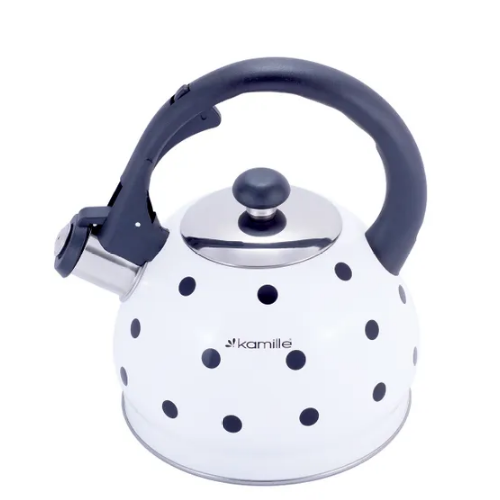 Чайник 2л нержавіюча сталь зі свистком з нейлоновою ручкою 1070WH KAMILLE Житомир - изображение 9