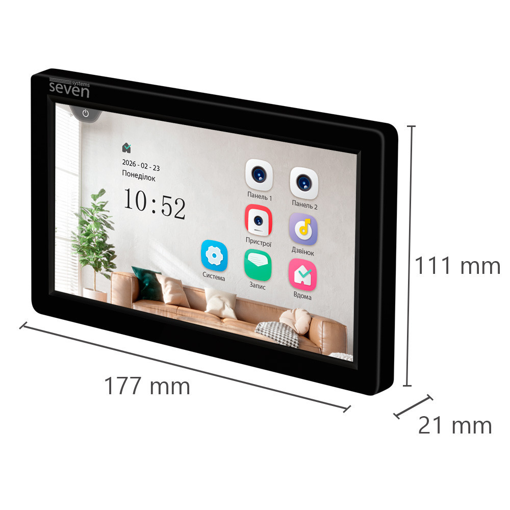 Відеодомофон 7 дюймів SEVEN DP-7570 FHD IPS black Київ - фото 14