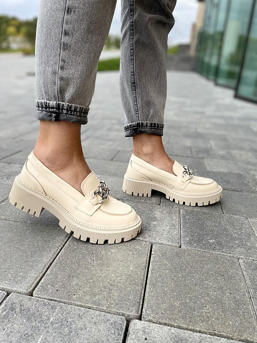 GREMMY Туфлі жіночі GREMMY 200/1 сереб.цепь бежеві (весна-осінь, шкіра натуральна) (4804) лише Коломия - фото 7