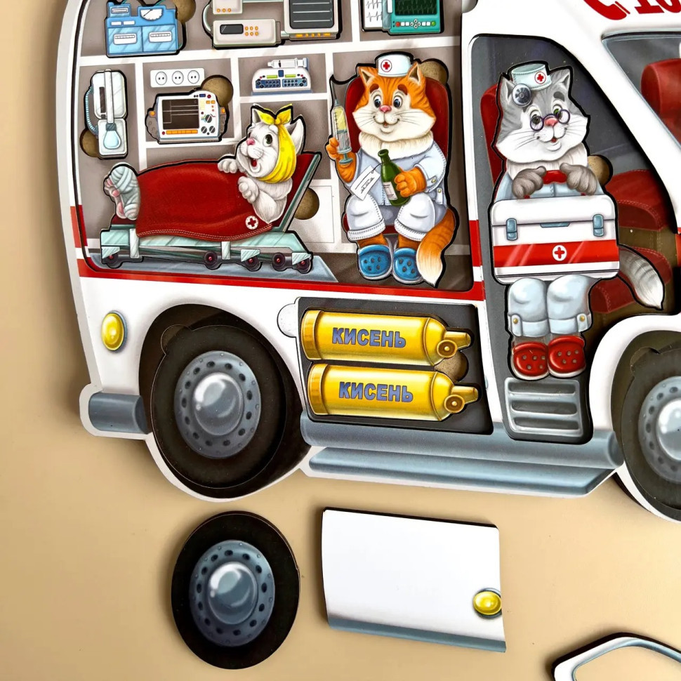 Деревянный пазл-сортер 