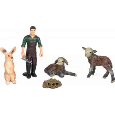 Фигурка Kids Team набор Ферма фермер, кролик, два ягнёнка (Q9899-T7_2) Винница