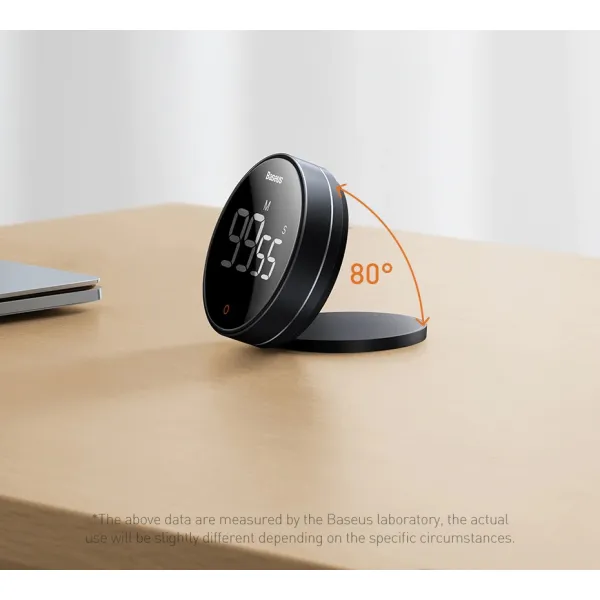Кухонный таймер Baseus Heyo Pro LED цифровой магнитное крепление на холодильник подставка FMDS000013 Одесса - изображение 6