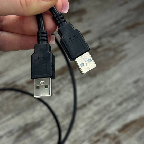 Кабель USB 2.0 AM - AM 1.5м для периферийных устройств с ферритовым кольцом Киев