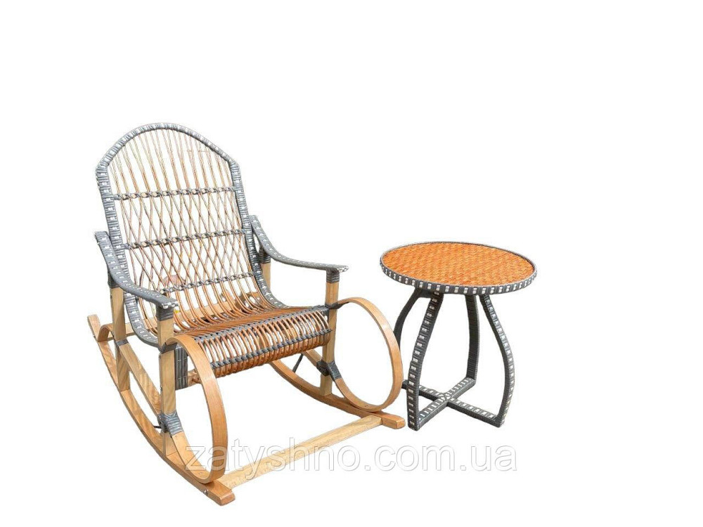 Плетеное кресло качалка со столом Киев - изображение 1