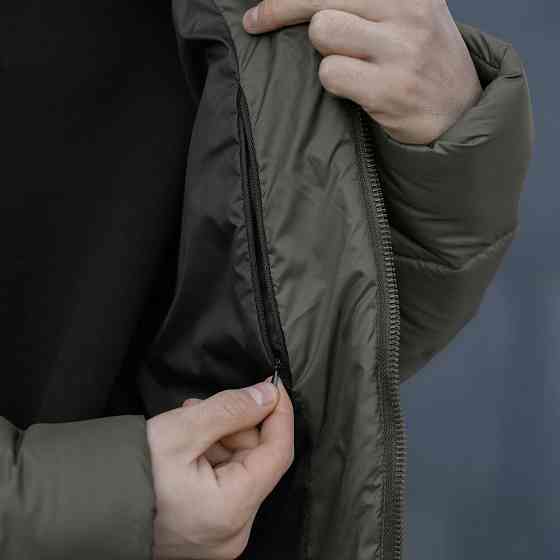 Чоловіча зимова куртка хакі Pobedov Bubble Gum Київ