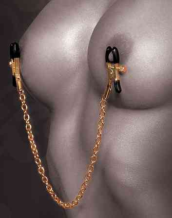 Зажимы для сосков - FFS Gold Chain Nipple Clamps Sex Aura Киев