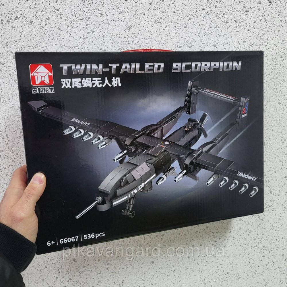 Конструктор бойовий безпілотник дрон Scorpion 536 деталей блоковий 66067 Хмельницький - фото 2