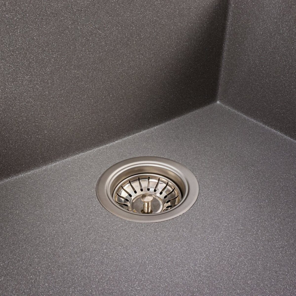 VALESO Гранітна мийка для кухні VALESO ATLAS 9651 матова Сірий мусон Київ - фото 5