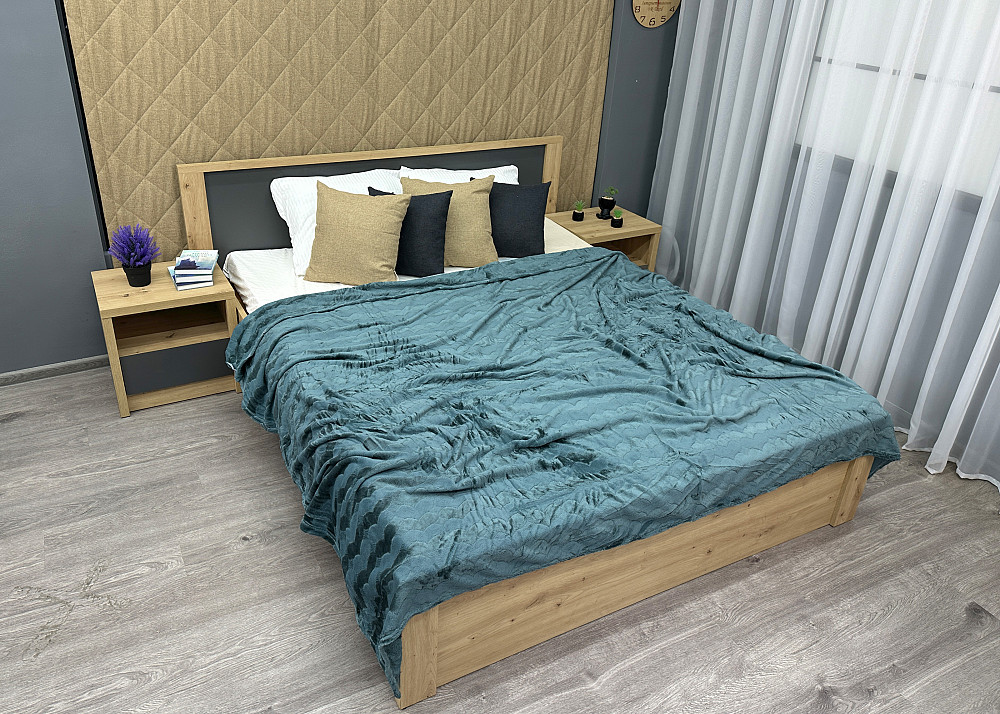 Плед-покривало 200х230 см (+-5см) Лазурний (87-246) Київ - фото 4