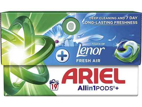 Капсули для прання 19шт Pods All-in-1 Touch of Lenor Дотик свіжого повітря Lenor ТМ ARIEL Київ