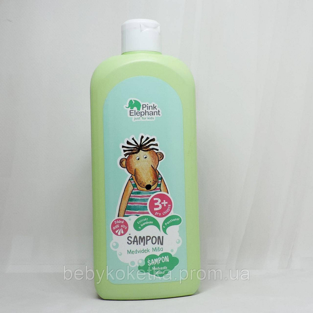 Детский шампунь-кондиционер с экстрактом бамбука Pink Elephant для детей Medvidek Misha 500мл. Львов - изображение 1
