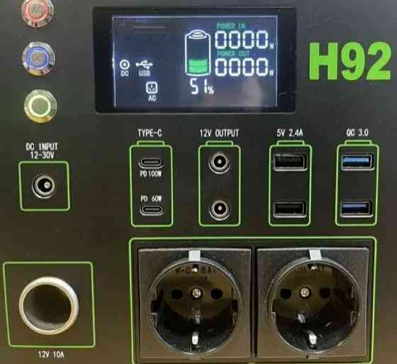 Huada H92 1024Wh 1000W LiFePo4 Портативна зарядна електростанція. Харків